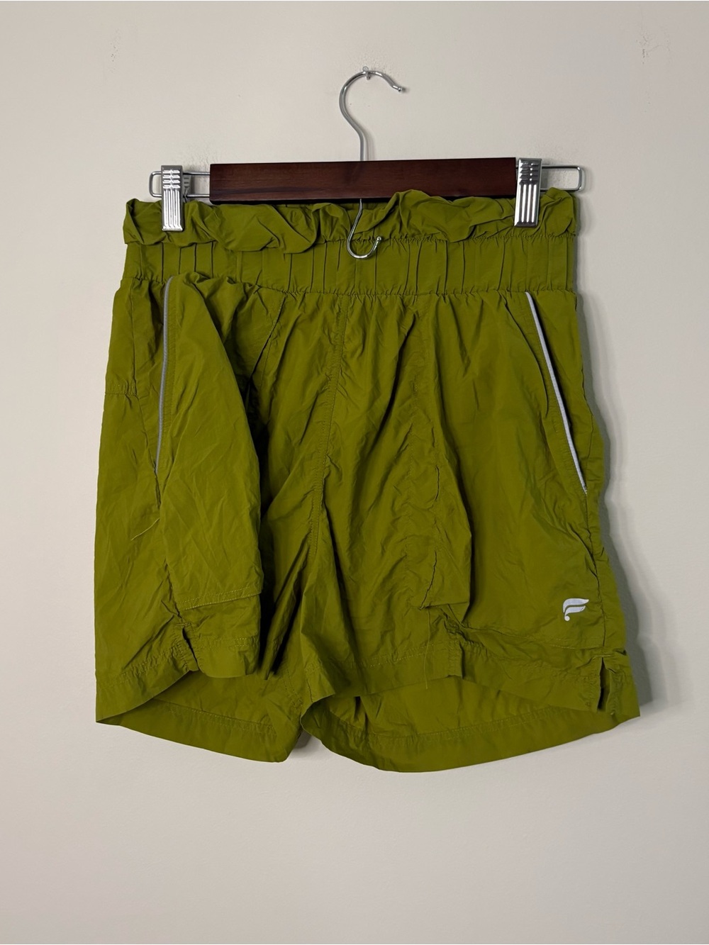 Fabletics Women’s Small Shorts High Waist Nylon Shorts Lightweight Green W7